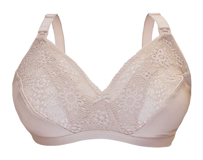 CARRIWELL Soutien-Gorge d'Allaitement Sensation Soie - Rose Beige L