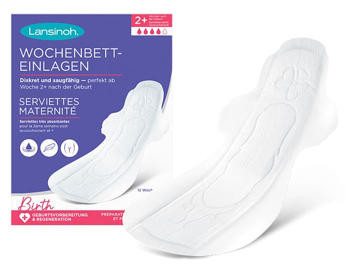 LANSINOH Serviette Maternité Post-Partum 2 semaines et + - 12 pièces