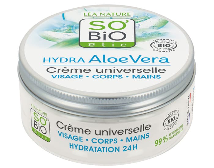SO'BIO ÉTIC Crème Universelle, Visage, Corps et Mains - Hydra Aloe Vera - 150ml
