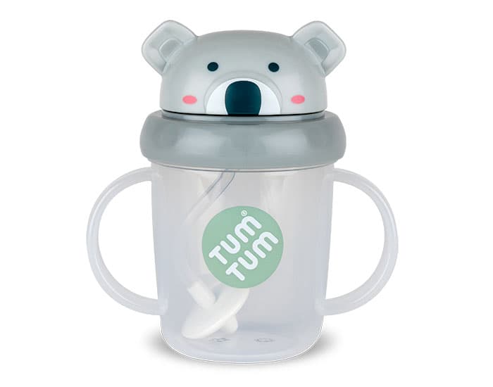 TUM TUM Tasse Anti-Fuite avec Paille Lestée - 200 ml - Dès 6 mois Koala