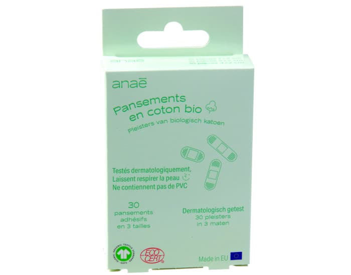 ANAE Boîte de 30 Pansements Coton Bio