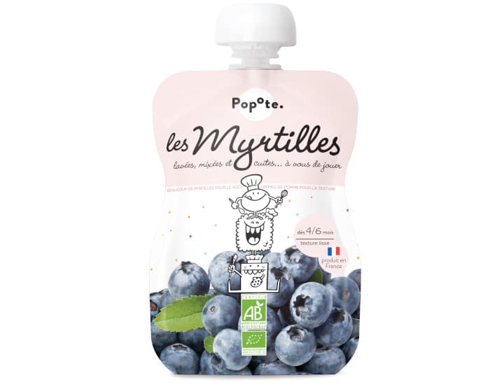 POPOTE Gourde Myrtille - 120g - Dès 4/6 mois