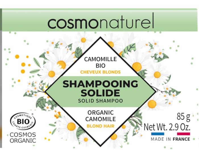 COSMO NATUREL Shampooing Solide Cheveux Blonds à la Camomille - 85 g