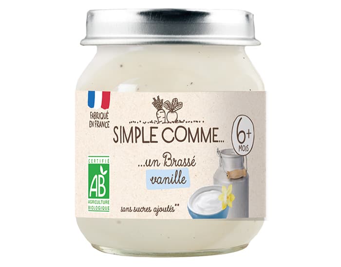 SIMPLE COMME Petits Pots Brassés - Dès 6 mois - 125 g Vanille