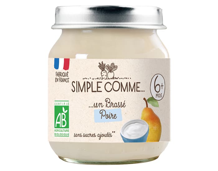 SIMPLE COMME Petits Pots Brassés - Dès 6 mois - 125 g Poire