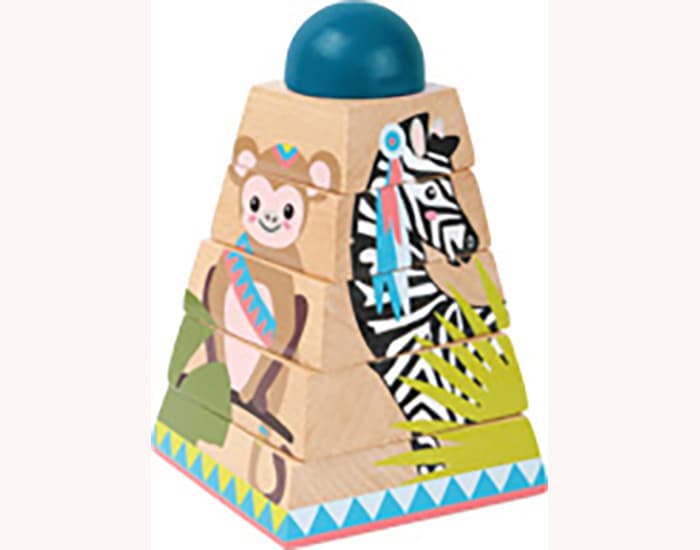 SMALL FOOT Pyramide à Empiler Jungle - Dès 12 mois