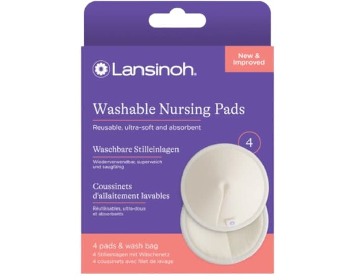 LANSINOH Coussinets d'Allaitement Lavables - 2 paires