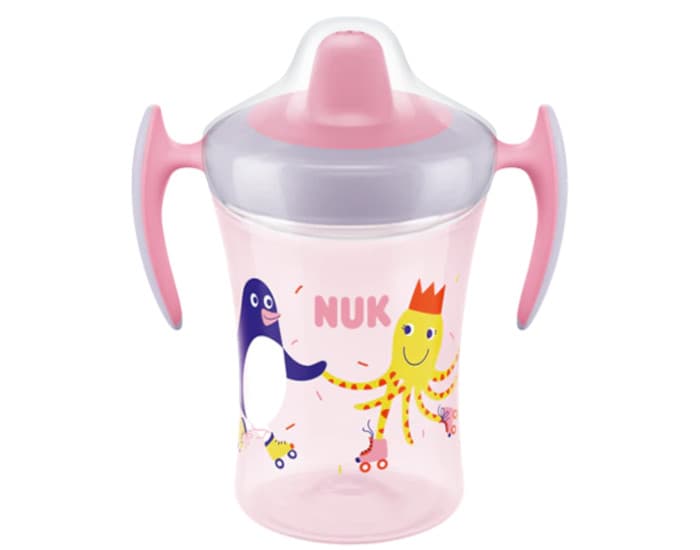 NUK Trainer Cup - Poignées et Embouts Doux - 230ml - Dès 6 mois Rose