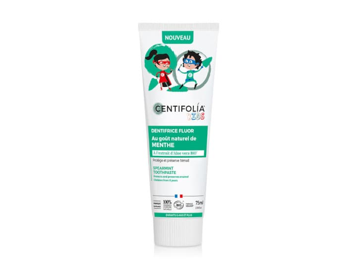 CENTIFOLIA Dentifrice Fluor Enfant Menthe - 50ml - Dès 6 ans