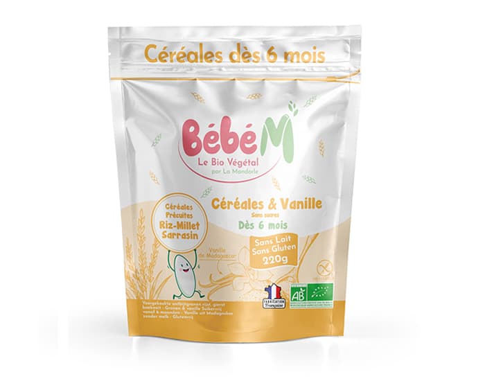 BEBE M Céréales Vanille - 220g - Dès 6 mois