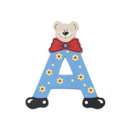 Lettre Ourson A en bois