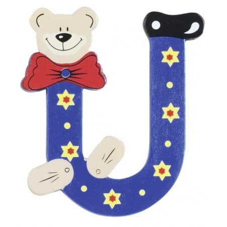 Lettre Ourson U en bois