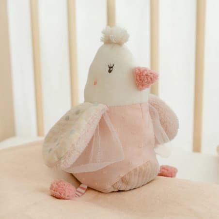 Doudou Bouillotte Oiseau Rose