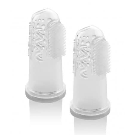 Brosses à dents doigtier en silicone- 2 pièces
