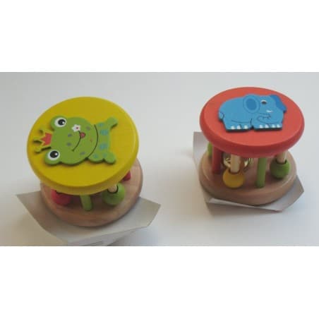 Hochets ronds (lot de 2) Elephant/Grenouille