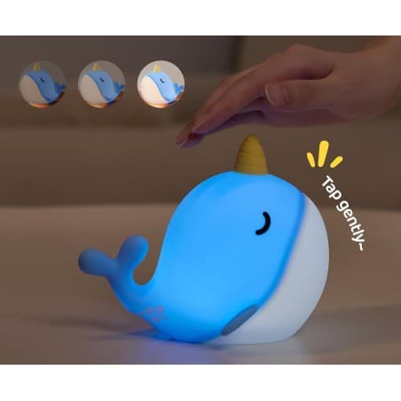 Veilleuse Narval -Silicone  Tactile, Rechargeable