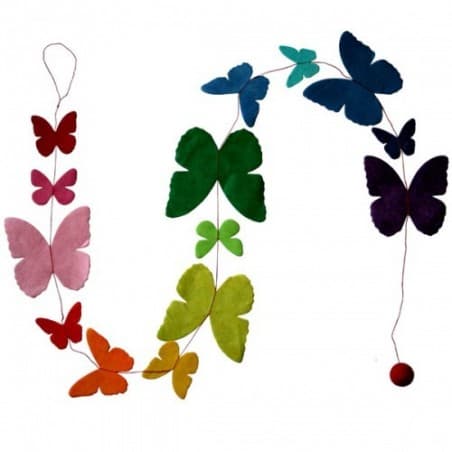 Guirlande 'Papillons unis' multicolore