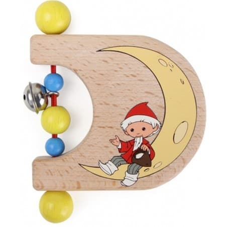 Hochet en bois avec grelot 'Marchand de sable'