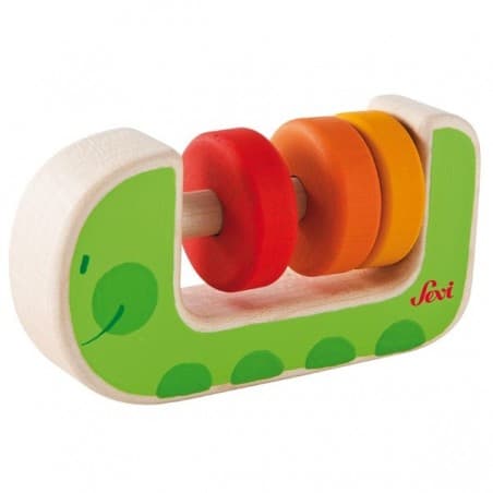 Hochet 'chenille' en bois dès 3 mois