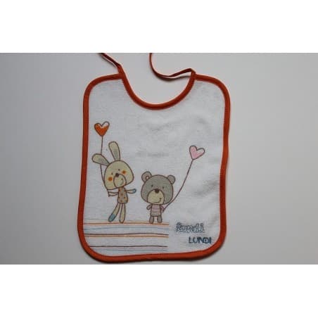 Bavoir à lacets 'lundi'