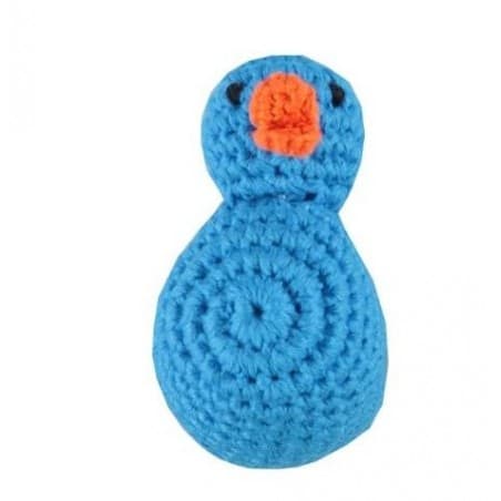 Hochet 'canard bleu' crochet
