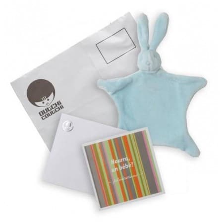 Kit de félicitations avec doudou bleu