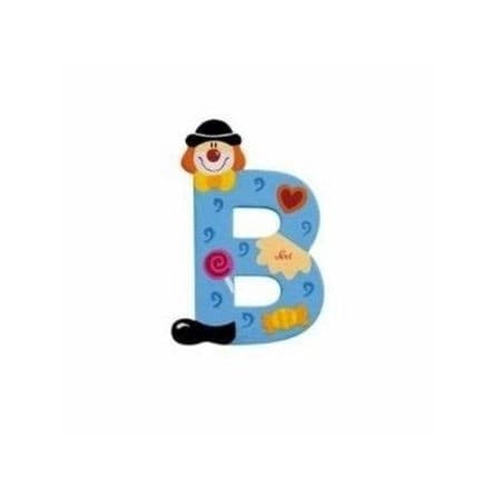 Lettre clown B en bois