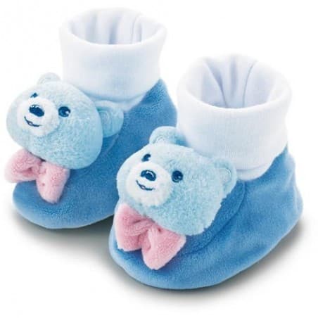 Chaussons bleus à grelots  0 à 6 mois
