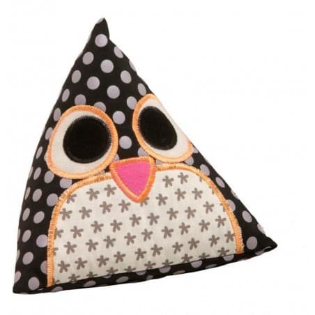 Doudou hochet Hibou noir