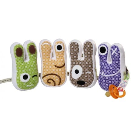 Attache et range sucette  marron