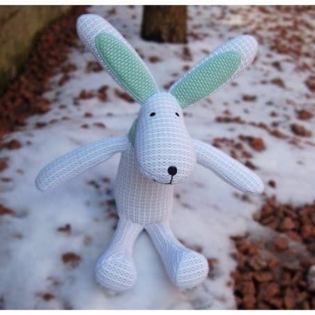 Lapin doudou blanc 'Hoppy'