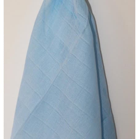 Lange en coton hydrophile bleu 70 cm