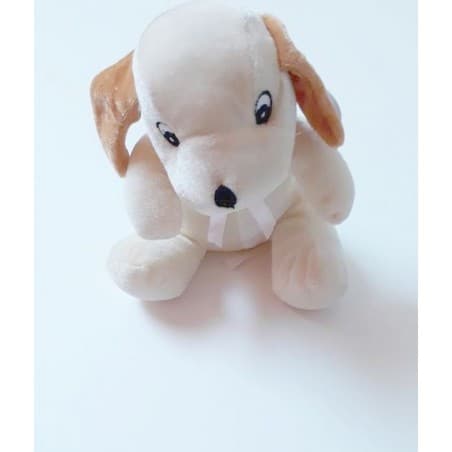 Peluche chien 'assis' 'Pluchon' beige