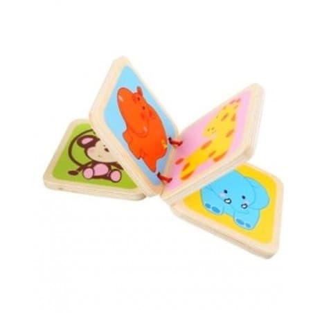 Livre d'images en bois  'les animaux sauvages'