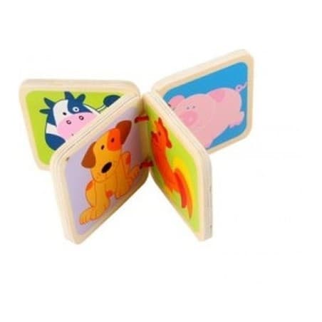 Livre d'images en bois  'les animaux de la ferme'