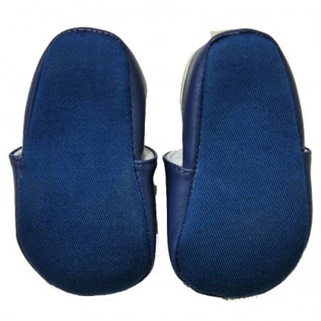 Chaussons bleu marine 'je t'aime papa'  6-12 mois