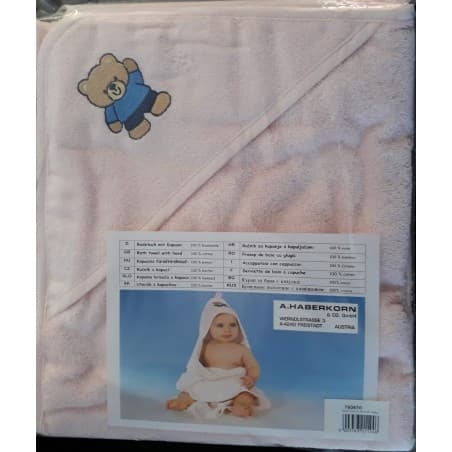 Cape de bain rose tendre