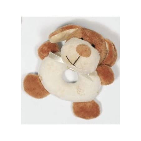 Hochet en velours avec grelot 'chien'