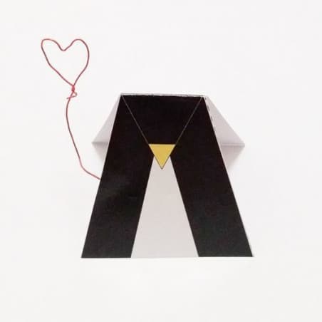 Carte type postale à découper "Pingouin"