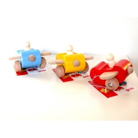 Avion bleu en bois dès 2 ans