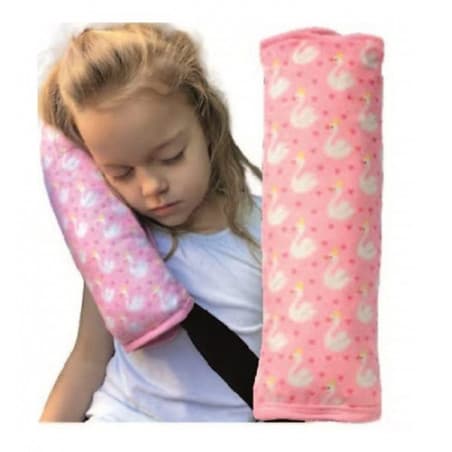Oreiller de ceinture voiture 'Cygnes-Rose'