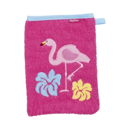 Gant de toilette en coton  'Flamant Rose'