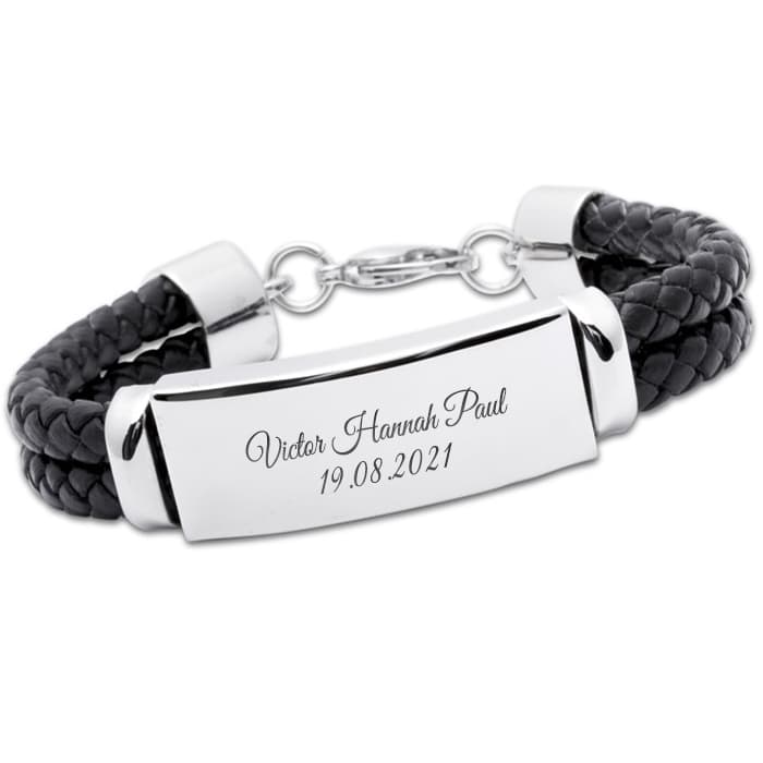 Bracelet cuir personnalisé - 0256