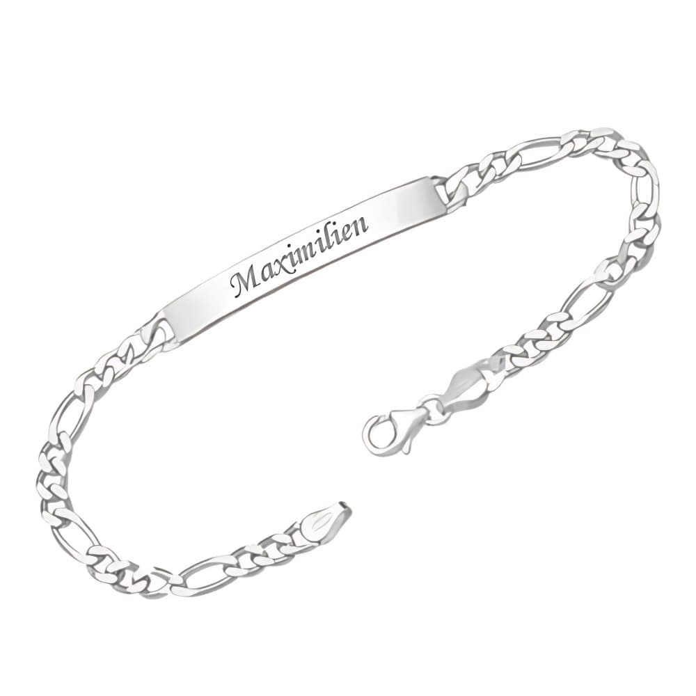 Gourmette argent personnalisée - 0452