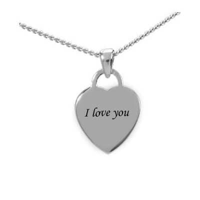 Chaine et pendentif coeur personnalisé - 0600