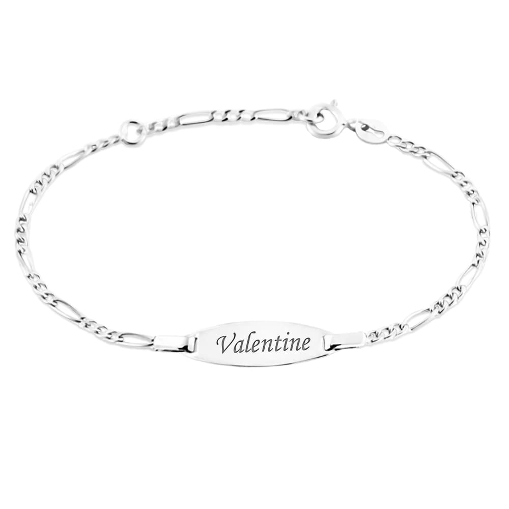Gourmette argent personnalisée - 0696