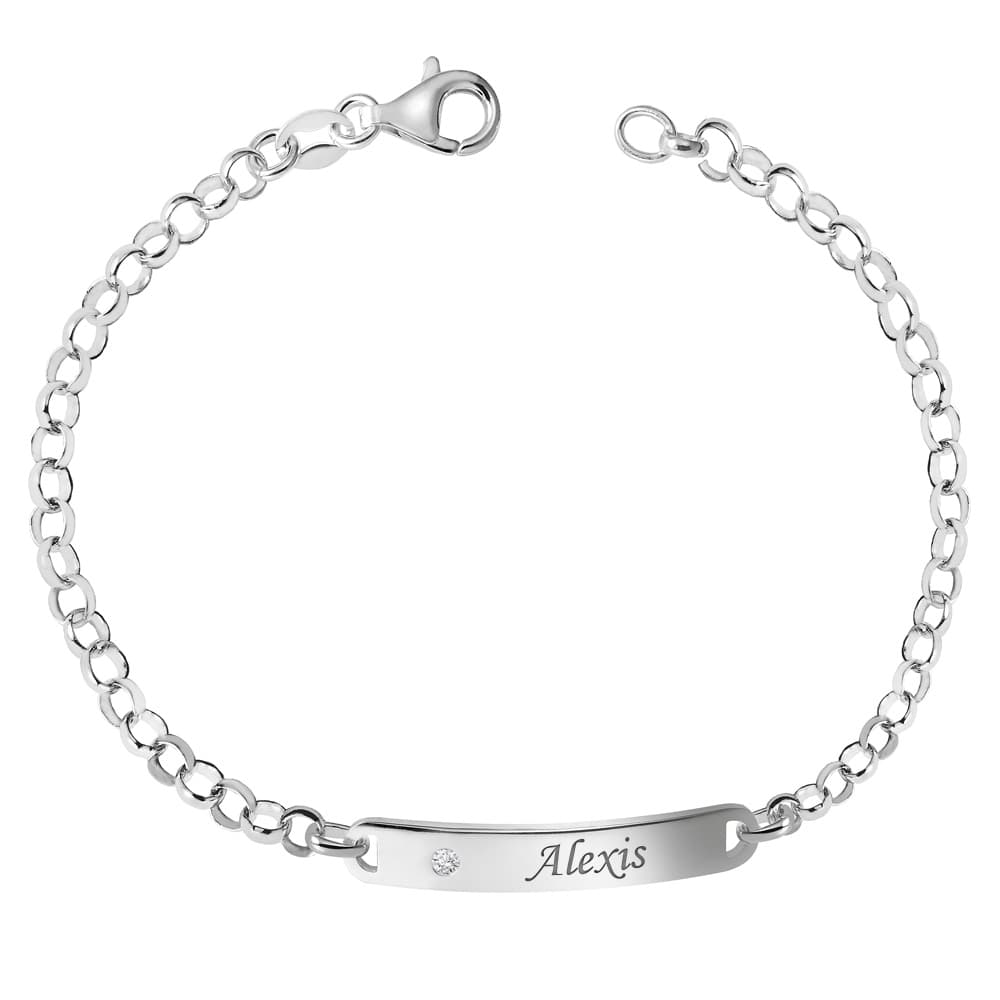 Gourmette argent personnalisée - 0737