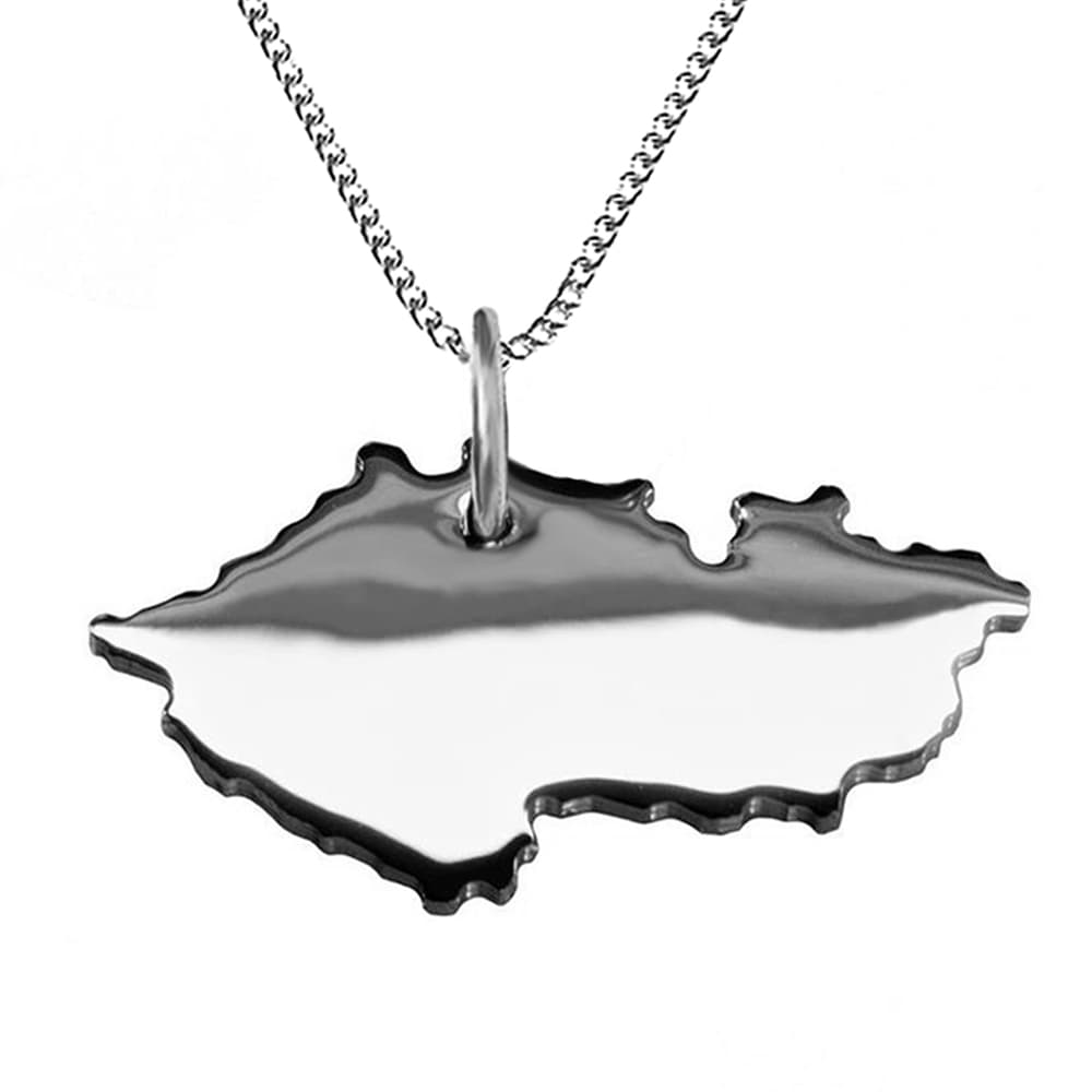 Pendentif argent République Tchèque personnalisé - 1703