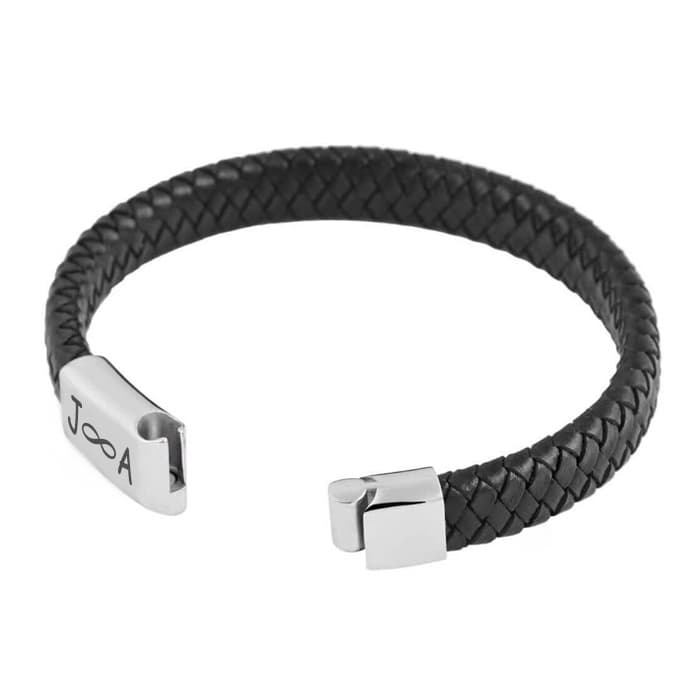 Bracelet cuir noir personnalisé - 1937