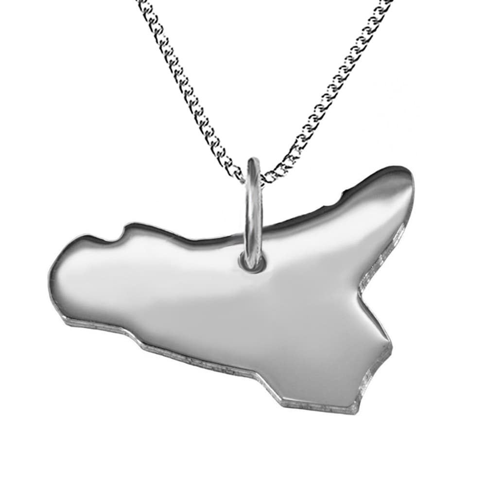 Pendentif argent Sicile personnalisé - 2070